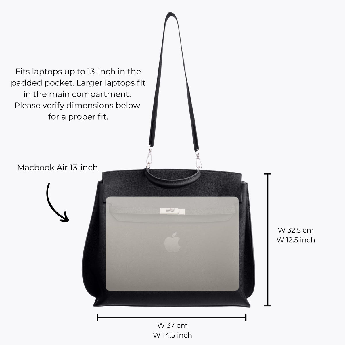 AURA XL WORK BAG - BLACK