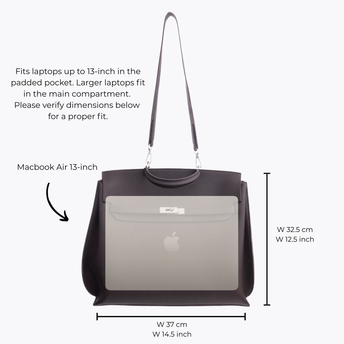 AURA XL WORK BAG - ESPRESSO
