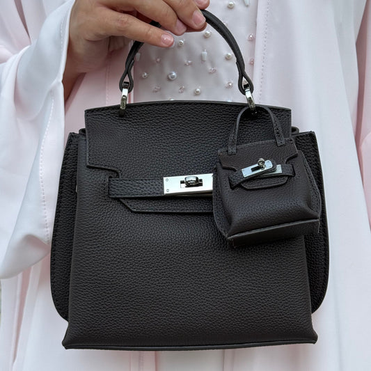 AURA BAG CHARM - ESPRESSO