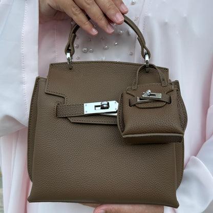 AURA BAG CHARM - DARK TAUPE