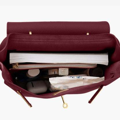 GOLD AURA DAILY BAG - BURGUNDY