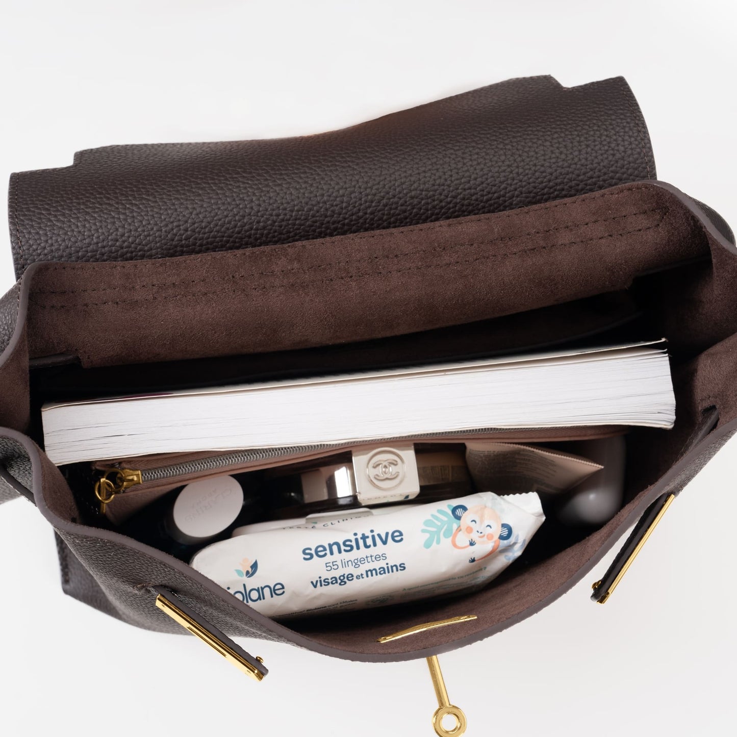 GOLD AURA DAILY BAG - ESPRESSO
