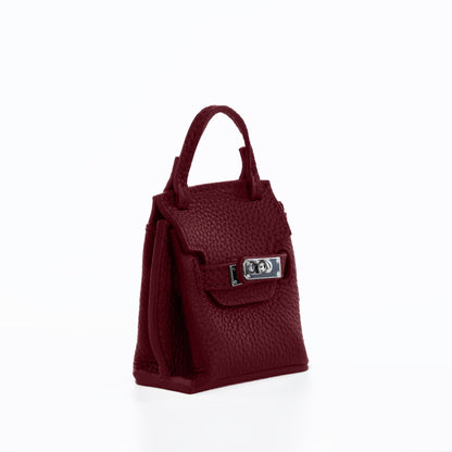 AURA BAG CHARM - BURGUNDY
