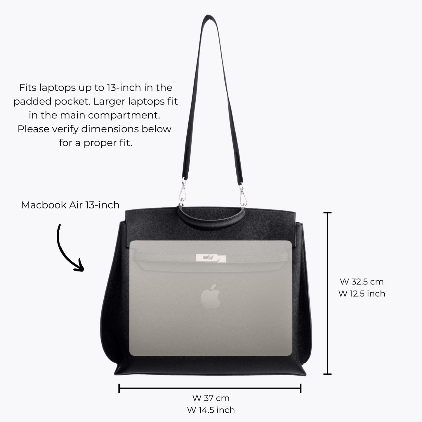 AURA XL WORK BAG - BLACK