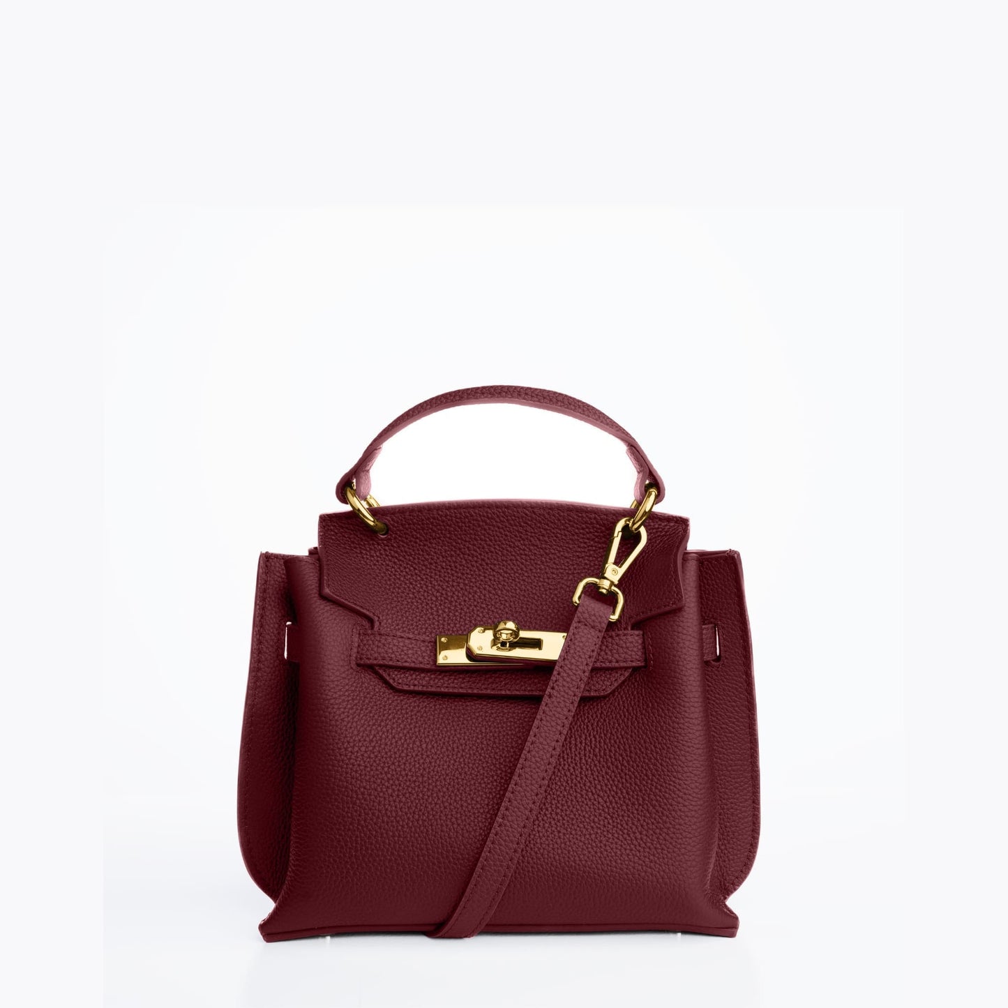GOLD MINI AURA DAILY BAG - BURGUNDY