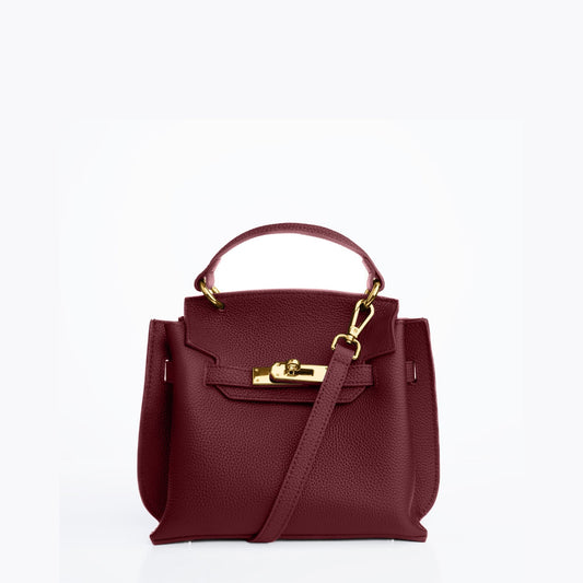 GOLD MINI AURA DAILY BAG - BURGUNDY