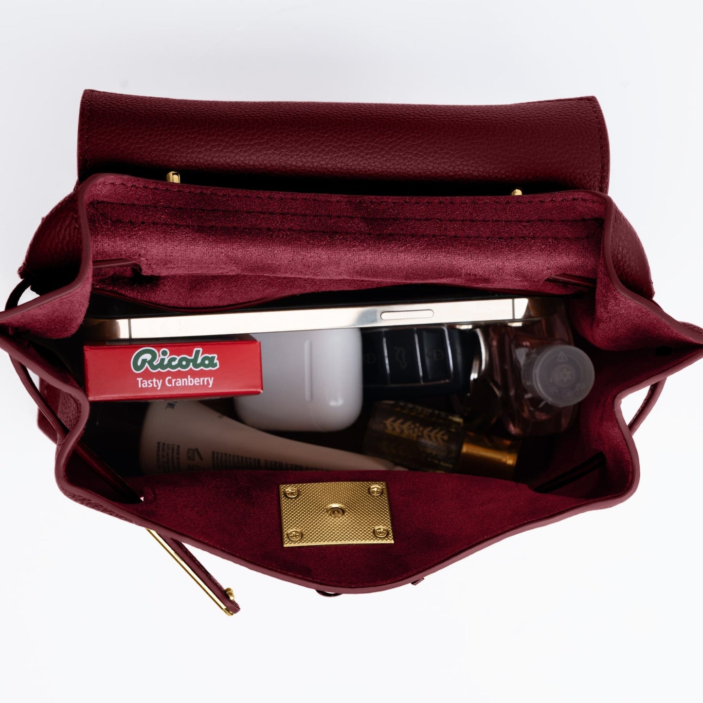GOLD MINI AURA DAILY BAG - BURGUNDY