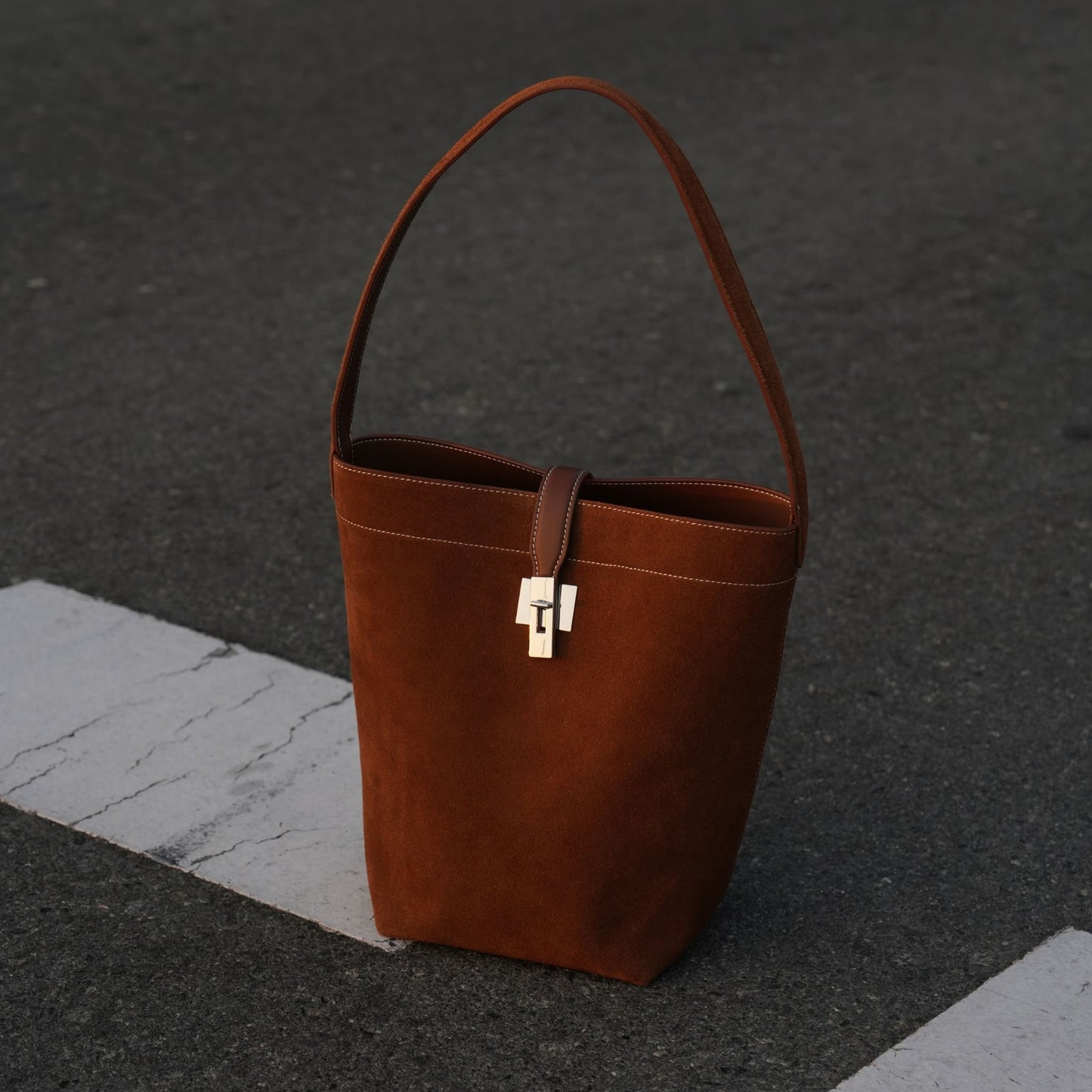 TERRA DAILY BAG - COGNAC SUEDE