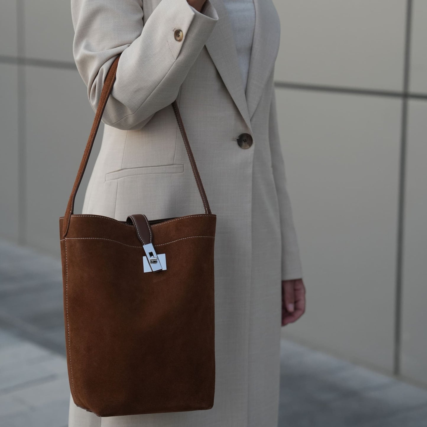 TERRA DAILY BAG - COGNAC SUEDE