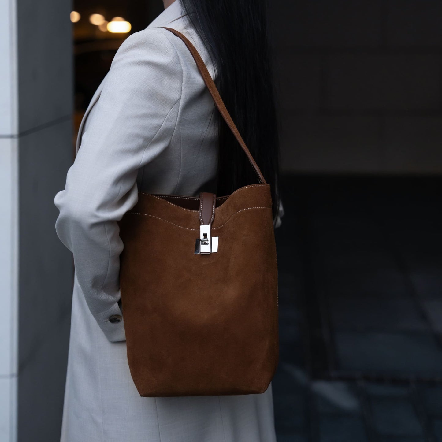 TERRA DAILY BAG - COGNAC SUEDE