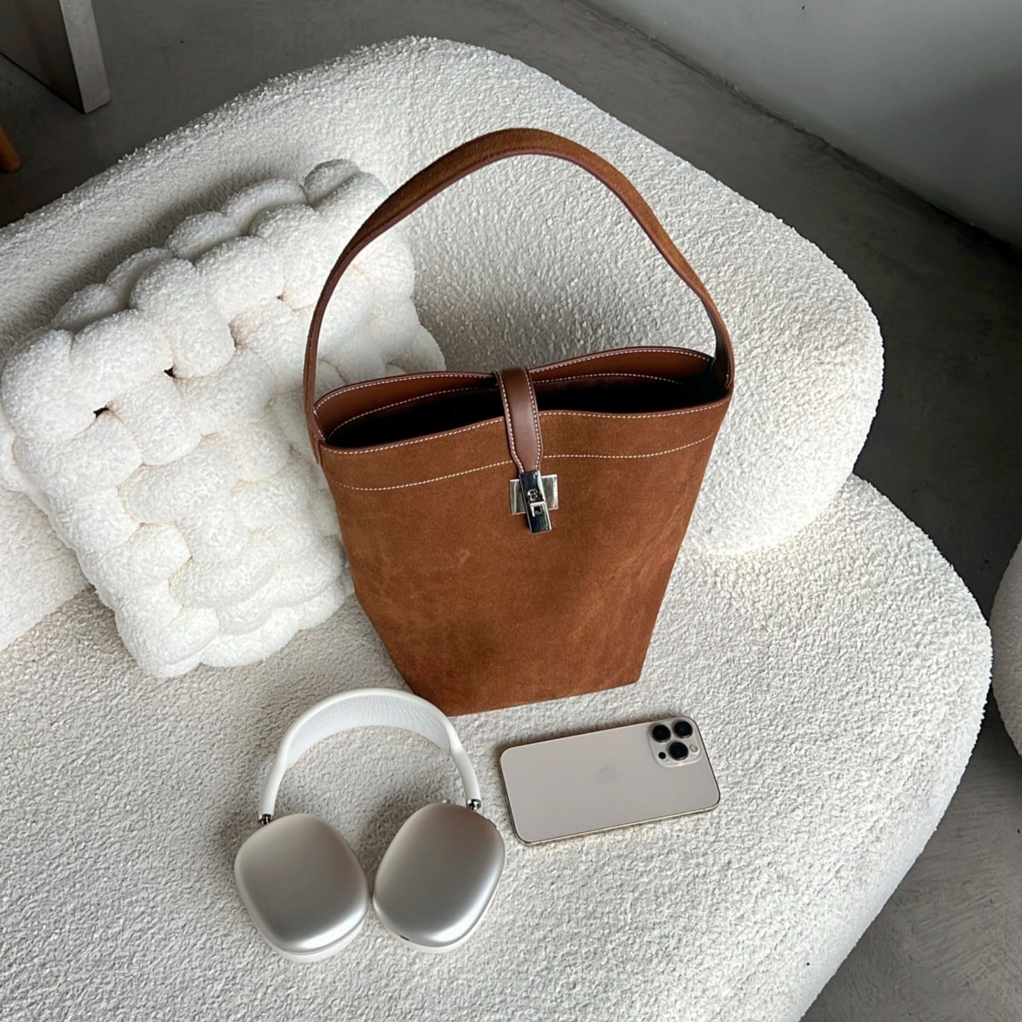 TERRA DAILY BAG - COGNAC SUEDE